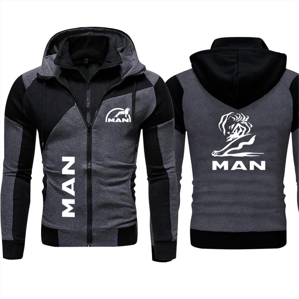 2024 New Men's MAN Truck Logo Fashion Double layered Double Zipper Jacket Outdoor Leisure Cycling Mountaineering Sports Jacket 3