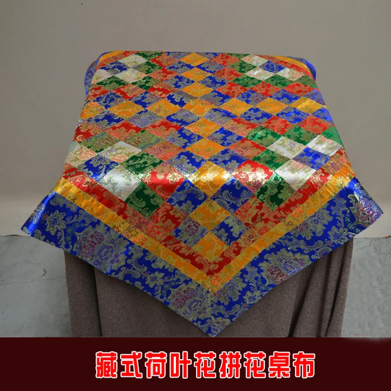 

wholesale Buddhist Item Tibet Buddhism family home Temple Auspicious Splicing Embroidery Buddha Altar Table cover cloth Deco