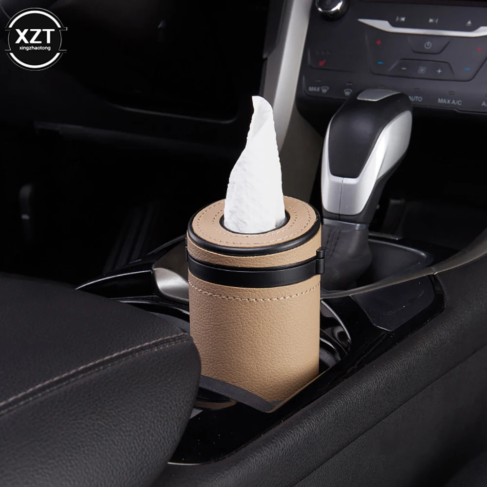 Car Tissue Holder Multifunction Car Tissue Box Cover Holder Auto Round Paper Tube With Safety Hammer Interior