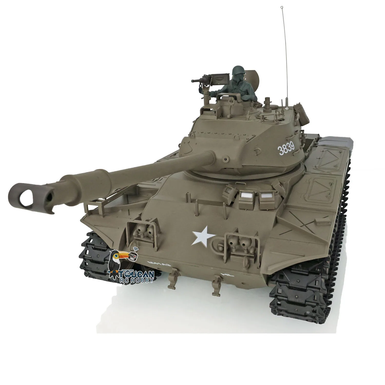 HENG LONG 7.0 Plastic Walker Bulldog RTR RC Tank Model 2.4Ghz 1/16 Scale 3839 Smoking Unit Tracks Wheels Model TH17323-SMT5 3