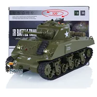 Heng Long RC Tank Infrared Combating 1/30 Scale RC Battle Tank Plastic Model Sherman M4A3 3841-01 2.4G Remote Control Toy 2