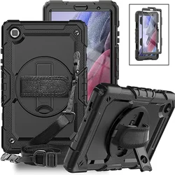 Enhanced Tablet Cover with Screen Protector and Handle Belt for Matepad T10S T10 (Black)