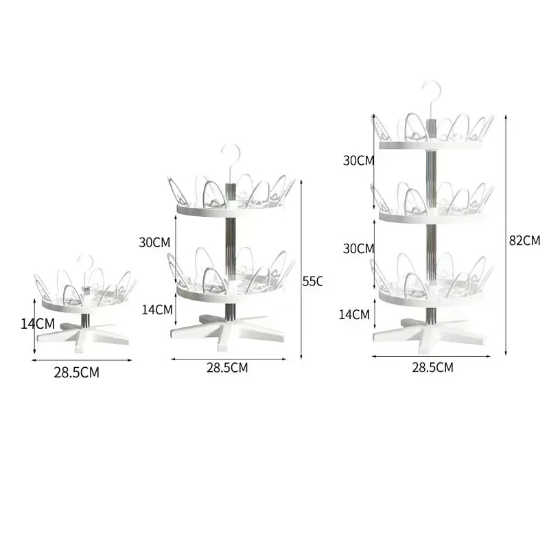 1/2/3 Layer Shoe Drying Rack Storage Organizer Space Saving Shoes Hanging Home Rotate 360 Degrees Shoe Hanger Shoes Floor Rack 6