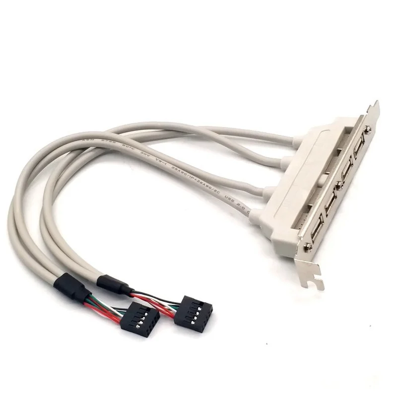 Usb 2.0 Defletor Cabo Hub Portas Usb Externo Expandir Defletor Cabo Computador Placa-mãe Divisor Adaptador - Imagem 6
