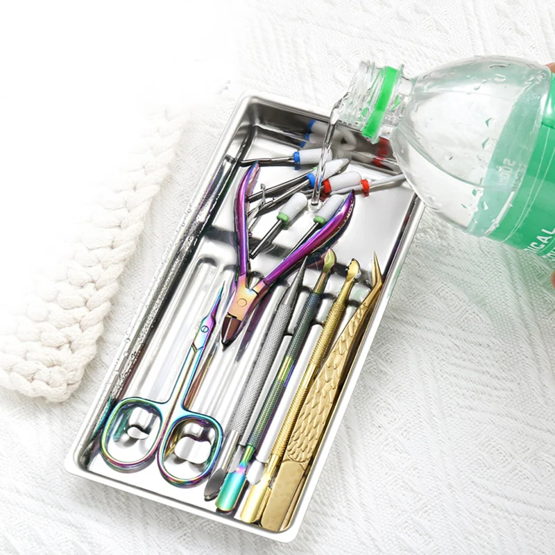 Description Picture 6 of itemNail Art Tools Sterilizer Tray Sterilization Disinfection Box False Nails Dish Nail Tool Storage Box Manicure Salon Accessoires