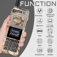 Baofeng UV-25 Walkie Talkie Air Band Long Range UHF VHF AM Wireless Copy Frequency 999CH  NOAA Type-C Charger Ham Two Way Radio 2