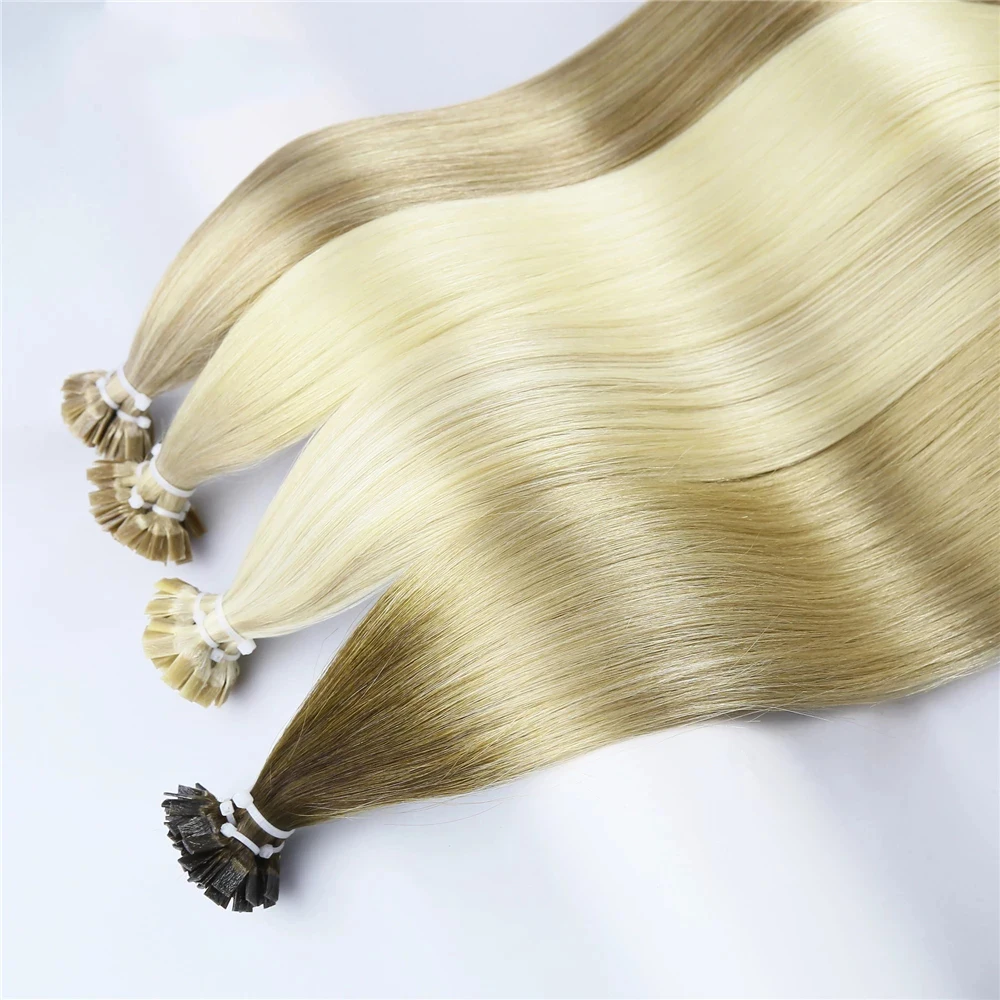 Human Hair Extensions Straight Flat Tip Keratin Capsule 50pcs/Set 12-26inches human hair extension