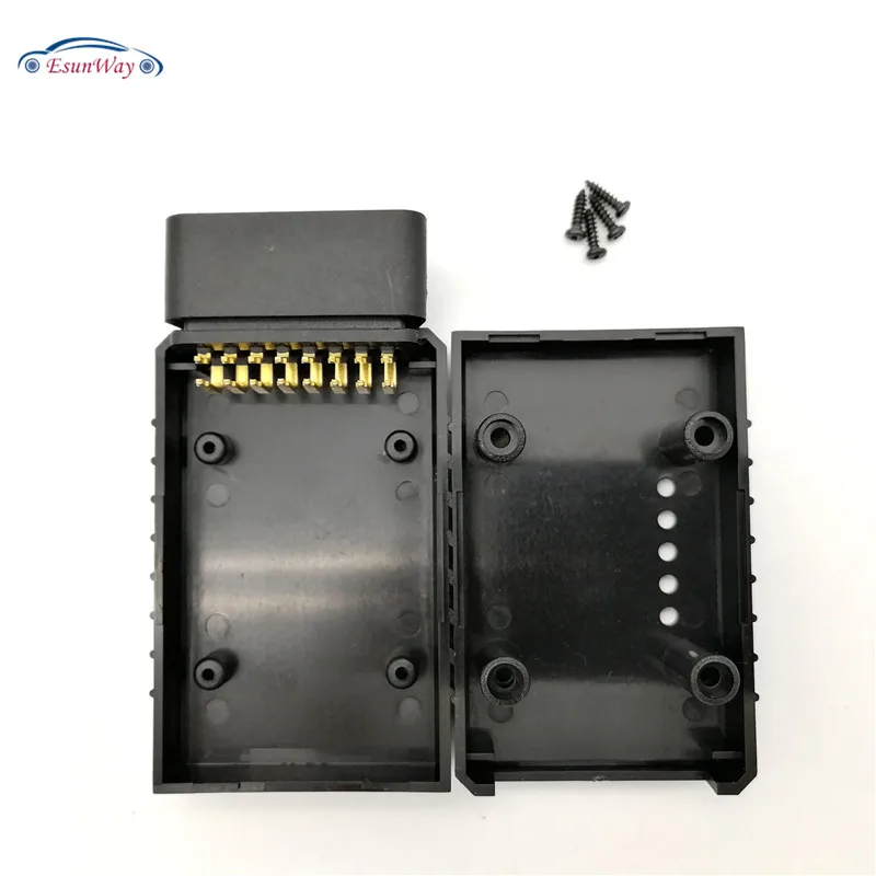 OBD Male Plug OBD2 16Pin OBD II Adapter 90 degree Golden Plating Pin OBDII J1962 Connector