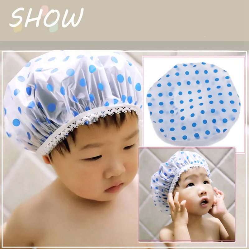 Shampoo Shower Cap Children Cartoon Pattern Bathing Hair Moisture-Proof Waterproof Bathroom
