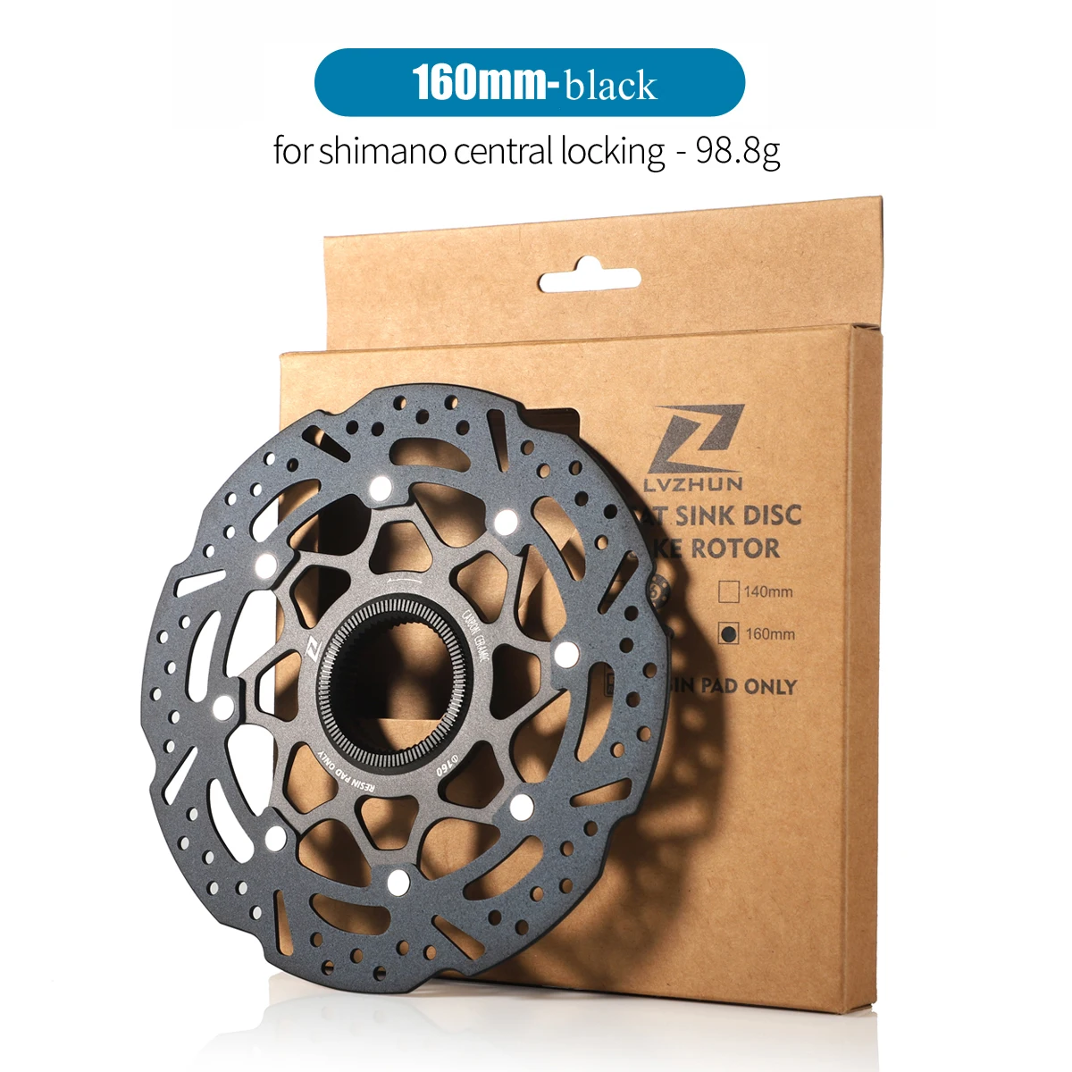 Lvzhun カーボンセラミック自転車ディスクブレーキローター 140/160