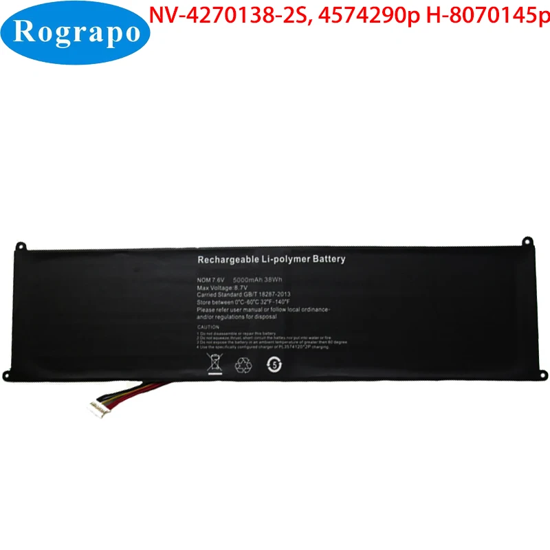 Bateria do Portátil para Hkc N16ca Nv4270138-2s Amoudo Z156 Novo 7.6v 5000maa 38wh Jyl-lld2s 4574290p 5072300p H8070145p