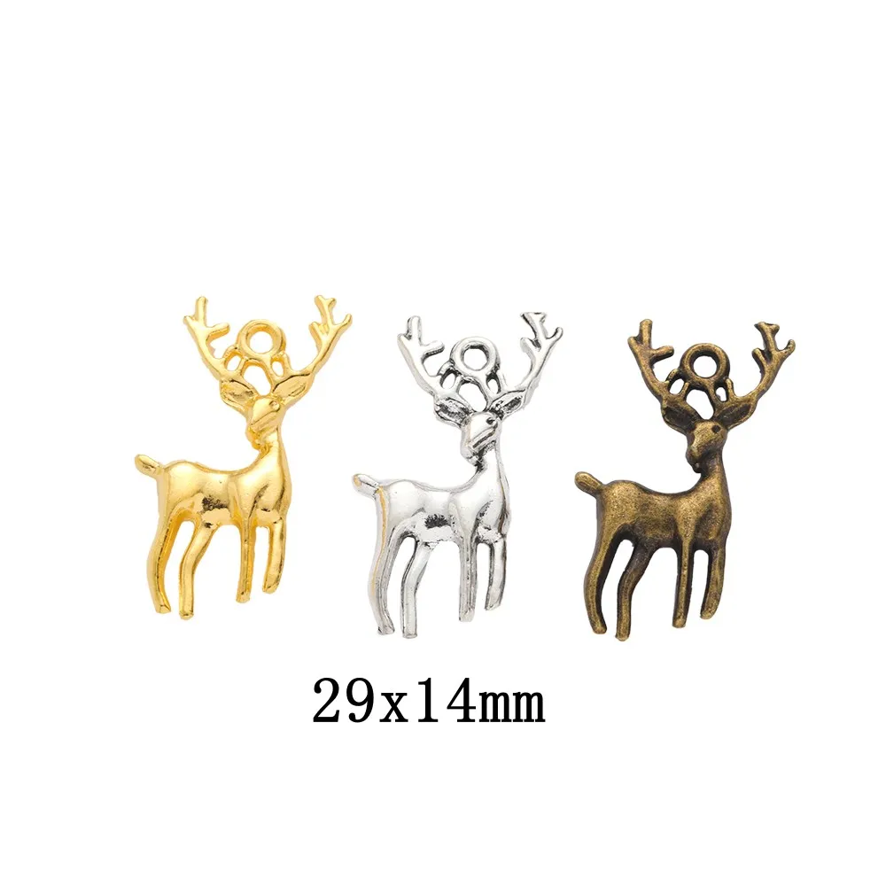 

60pcs deer Craft Supplies Charms Pendants for DIY Crafting Jewelry Findings Making Accessory 502