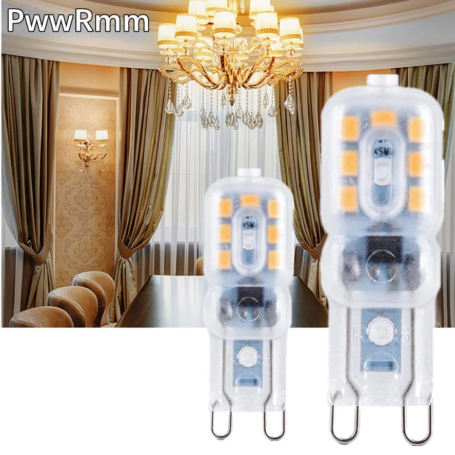 

PwwQmm 220V LED G9 5W 3W 2835 SMD Lampada Corn Light Bulb 14 22 SMD Dimmable LED Lamp Chandelier Replace Halogen