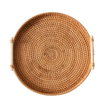 6PCS Table Mat Handmade Rattan Creative Placemat Dining Table Bowl Mat Plate Mat Heat Insulating Mat Non-Slip Mat 6