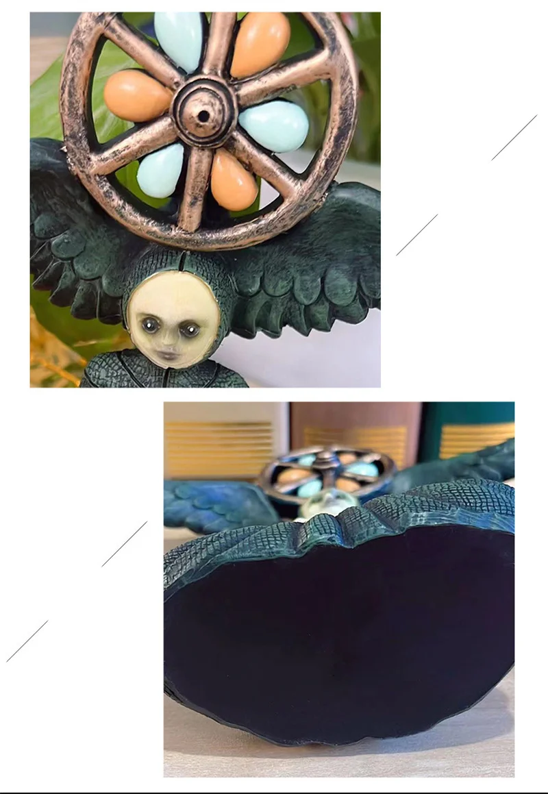 Sf2c4df3672e94e608a31aec250958f6by Halloween Witch Figurine Statue Resin Creepy Witch Sculptures Garden Decoration for Home Patio Yard Lawn Porch Garden Decoration Mallzona