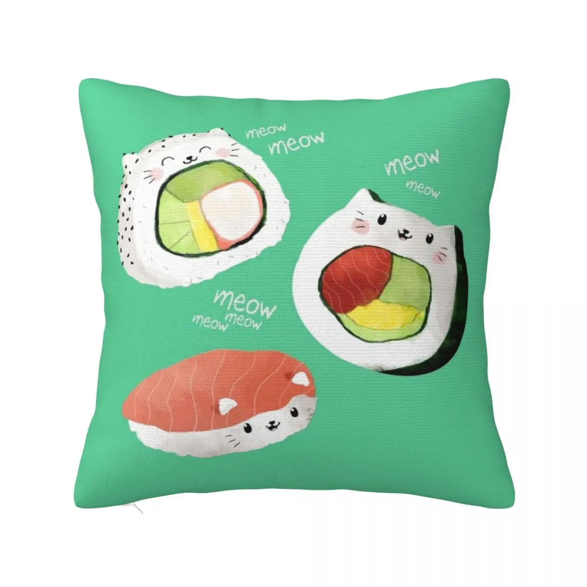

Cute Sushi Rolls Throw Pillow Luxury Pillow Case Sofa Covers