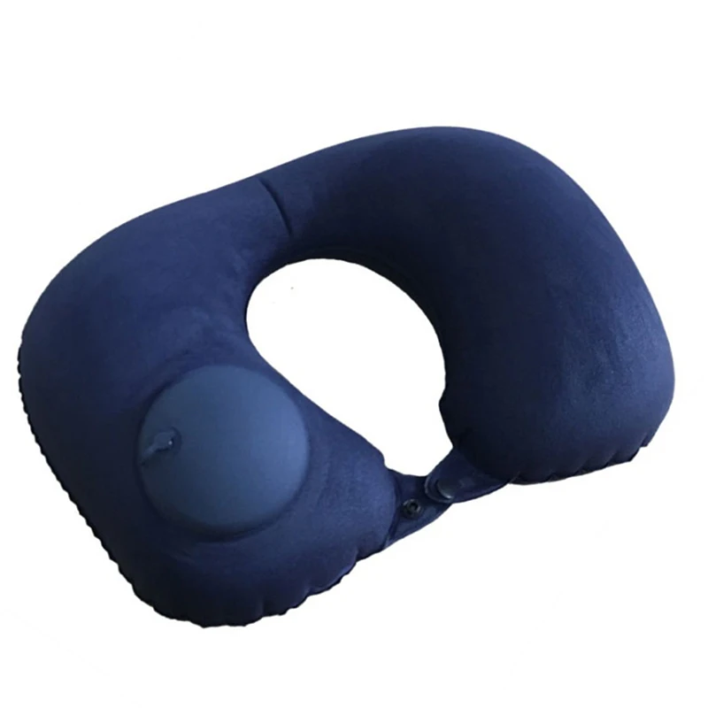 Almohada inflable para el cuello de viaje: extra suave, cojín. para  aviones, trenes, automóviles, accesorio de viaje portátil, con bolsa de  transporte