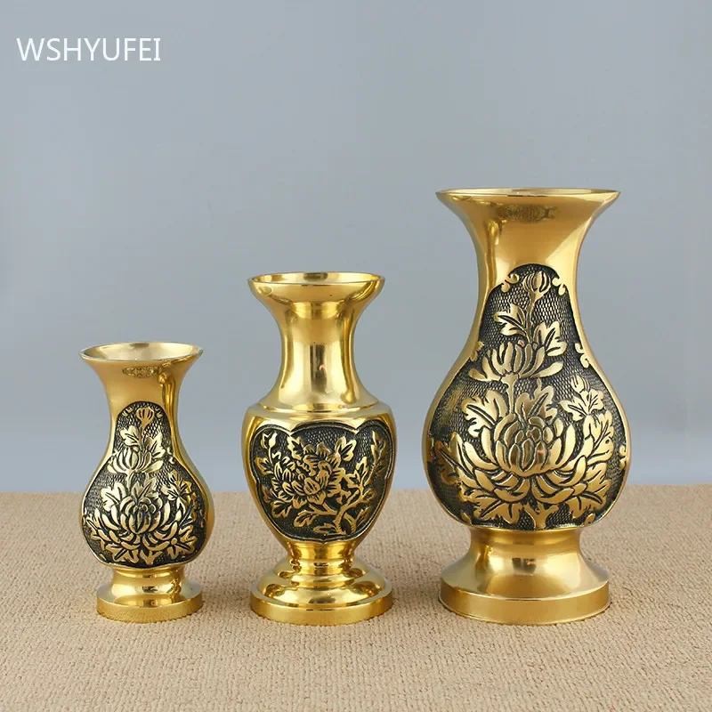 装飾的なアンティーク銅の花瓶,神聖な水ボトル,家の風水,装飾品