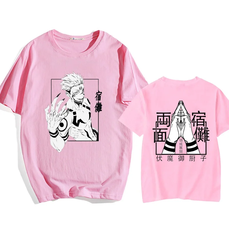 thumbnail image 1 of Camiseta unisex con estampado de anime Ryomen Sukuna, informal, holgada y genial, 1 of 4