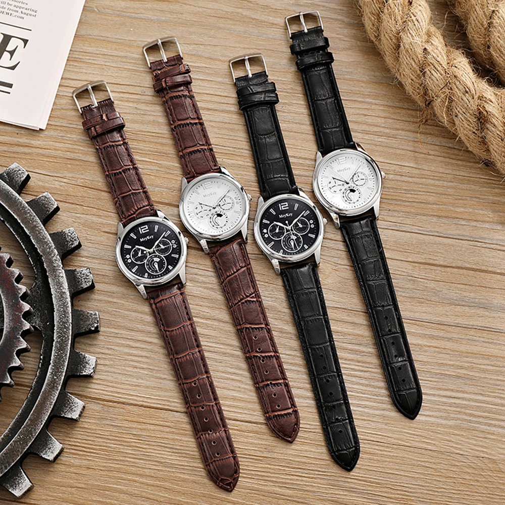 

Men's Watch Casual Wristwatch Leather Belt Watch Minimalist for Daily Life Wrist Watch Design Modern Comfortable to Wear d88
