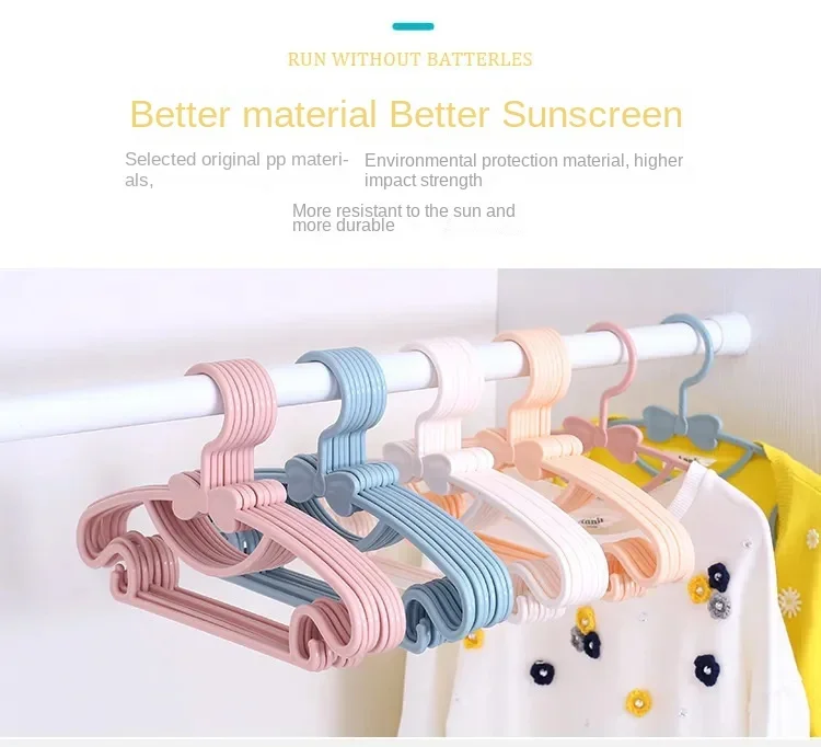10–50 Stück Kinder-Kleiderbügel, Baby-Kleiderbügel zum Trocknen, Kinder-Kleiderbügel mit Schleifen-Design für den Heimgebrauch, zum Trocknen von nassen und trockenen Kleidungsstücken – Detail 2