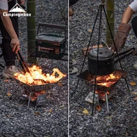 CAMPINGMOON Large Folding Portable Stainless Steel Barbecue Grill BBQ Oven, Camping Picnic Grill Net, Barbecue Grill - Image 3