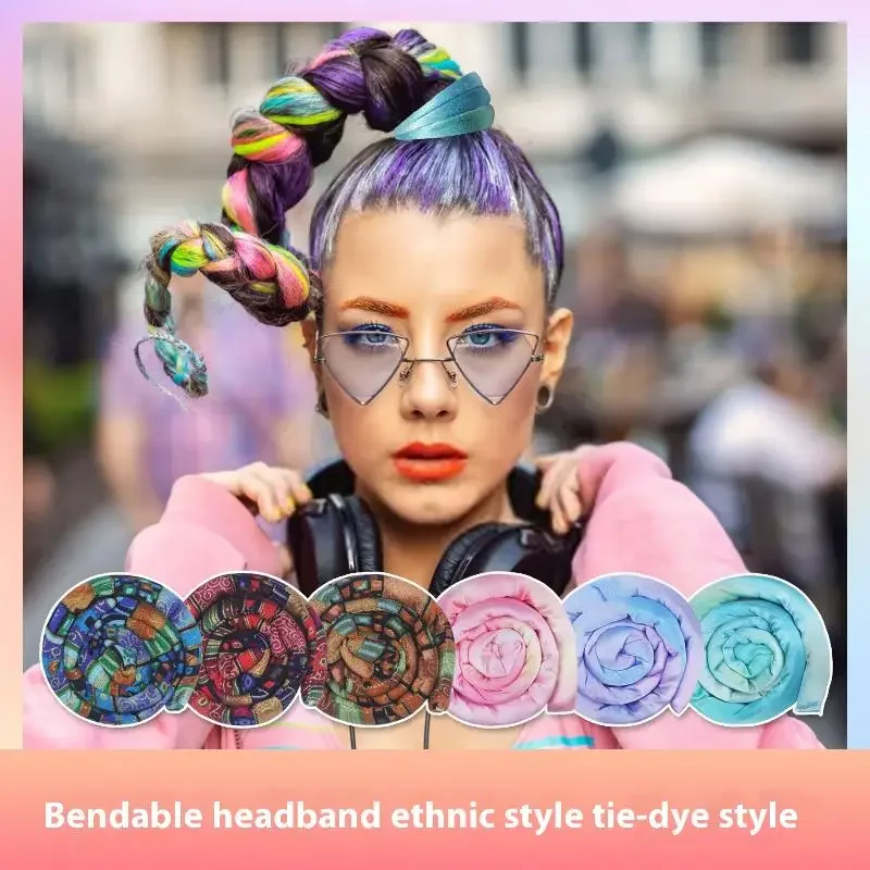 Vibrant Ethnic-Style Bendable Hair Accessories Set