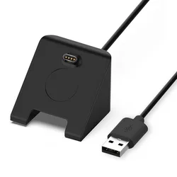 Universal Smart Watch Charging Dock Cradle with USB Charger Cable (Black)