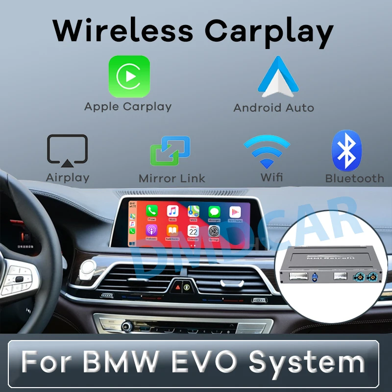 

For BMW EVO ID5 ID6 System 2017 2018 2019 Mobile Phone And Car Wireless Connection Decoder Multimedia Original Screen Update