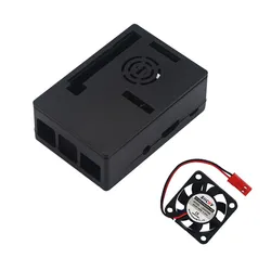 Durable Raspberry Pi Case with Optional Cooling Fan for 3.5 Inch Screen Integration (Black with Fan)