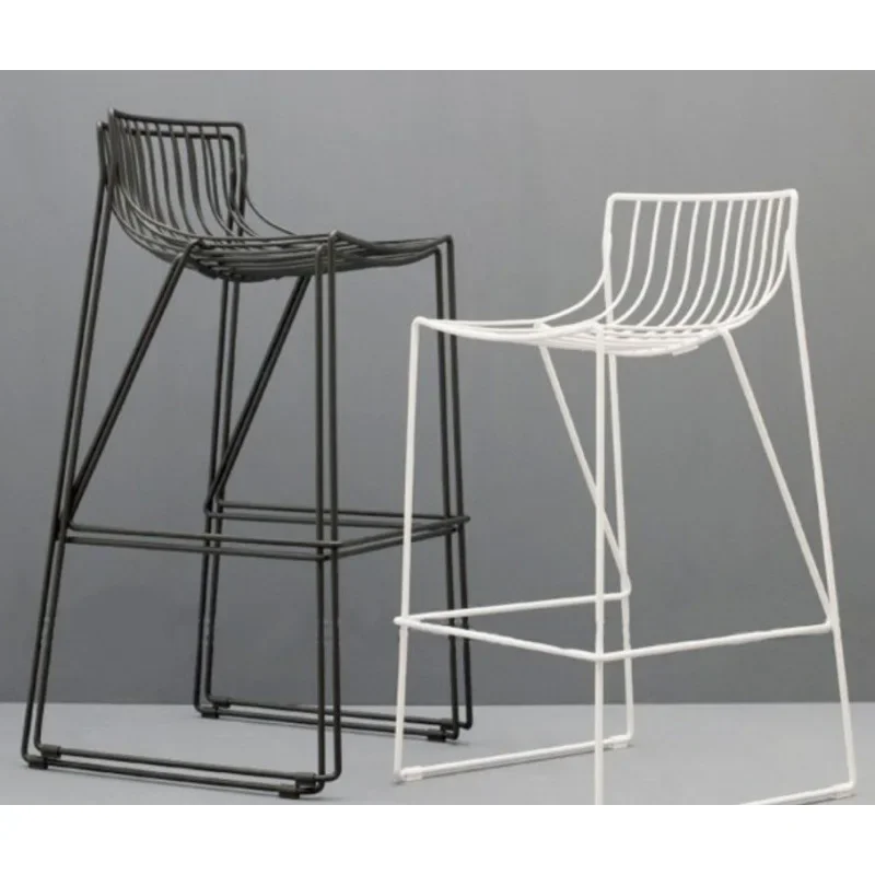 

Nordic modern simple high-leg personalized bar chair home wrought iron bar cafe front bar chair