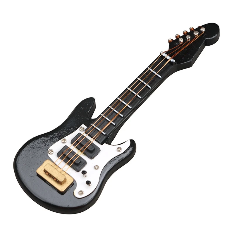 1:12 Miniature Guitar Mini Musical Instrument Dollhouse Furniture Model Decora 3