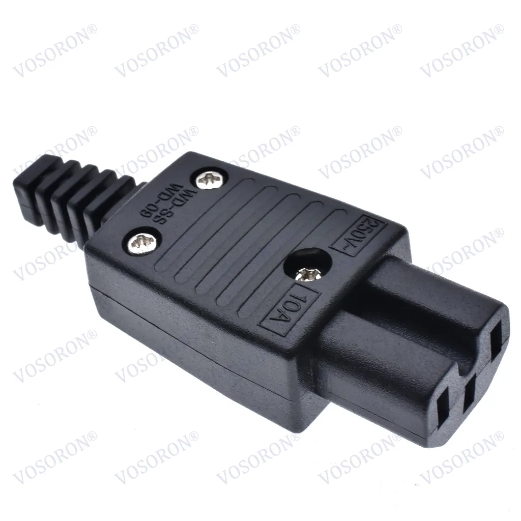 IEC320 C13 C14 C15 UPS PDU 커넥터 전원 코드 재배선 가능 케이블 배선 플러그 남성 여성 AC 전원 소켓 플러그 10A