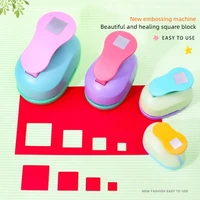 Random Color Square Punch Handmade Crafts and Scrapbooking Tool for Kids Scrapbooking Card Paper Label DIY Photo Gift Card 4