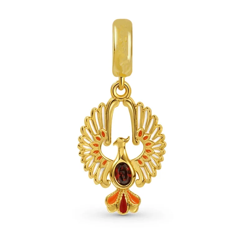 New Gold Plated Series Scarab Snake Phoenix Charm Beads Fit Original 925 Sterling Silver Bracelet DIY Women Fashion Jewelry Gift 4