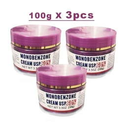 3 Pcs Monobenzone 60% Whitening Decolorizing Cream Clears Blemishes Fades Skin Tone Remove Melanin Leukoplakia Brightening 100g