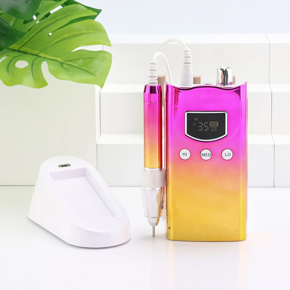 Fashion New Design 35000rpm Brushless Motor Rechargeable Cordless Nail Drill Machine With 3 Adjustable Speed Setting Zone 4