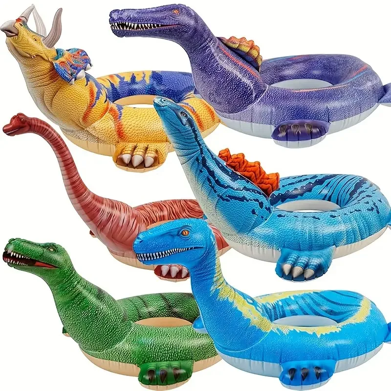 

Summer Inflatable Dinosaur Pool Floats Toys Simulation Triceratops Swimming Ring Outdoor Water Party Toy For Kids Adult Gift