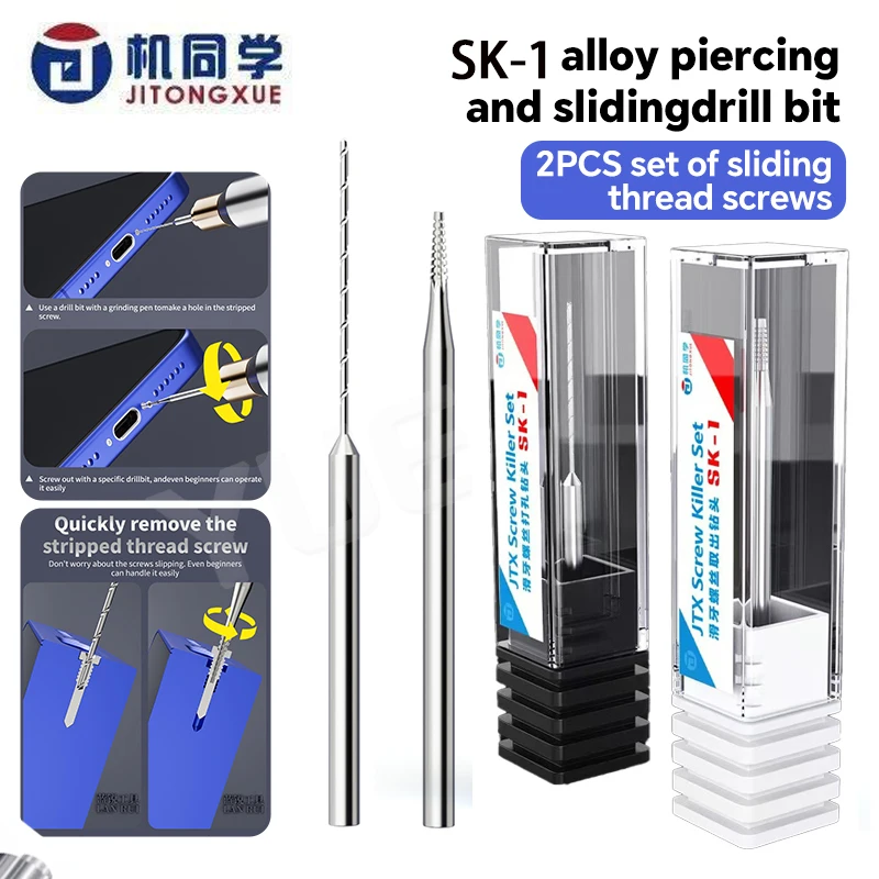 JTX SK-1 Legierung Bit Slider Schraube Professionelle Schraube Extractor für IPhone Handy Abisoliert Schleifen Schnelle Entfernung Schraube Werkzeug – Detail 10