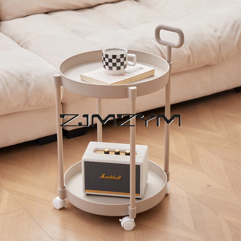 

Small Cart Creative Movable Home Sofa Coffee Table Bed Storage Cart Web Celebrity With Wheel Simple FurnitureTable