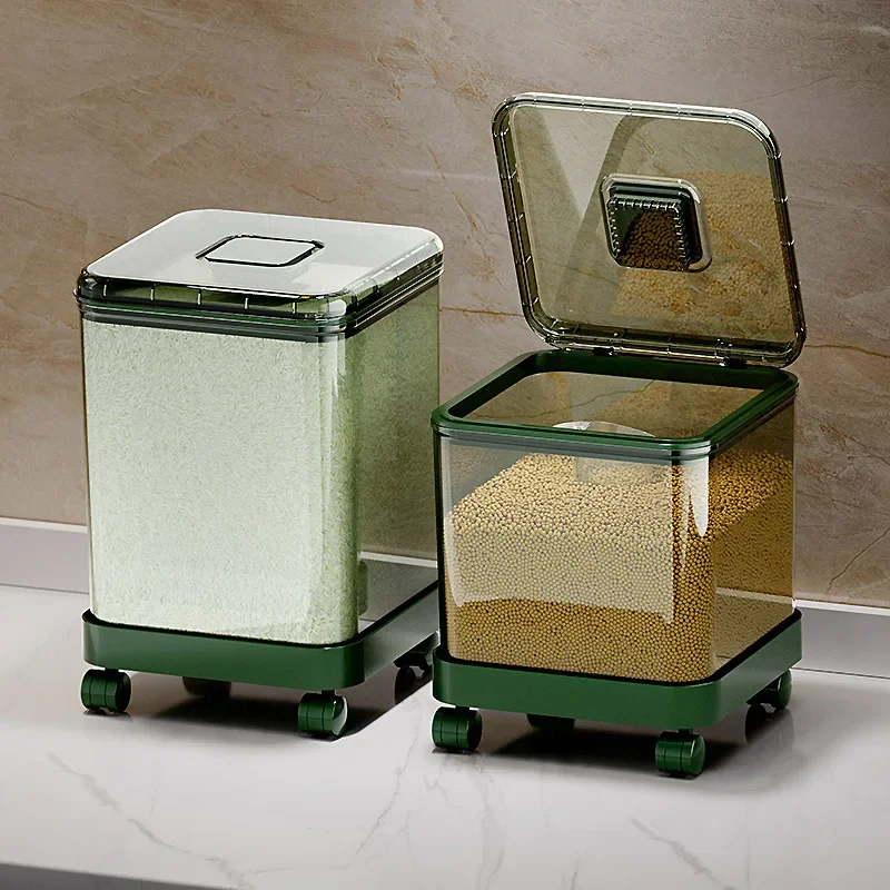 

Rice Bucket Anti-insect and Moisture-proof Flip Cover Household Food Rice Box Flour Storage Tank Rice Tank Rice Storage Box