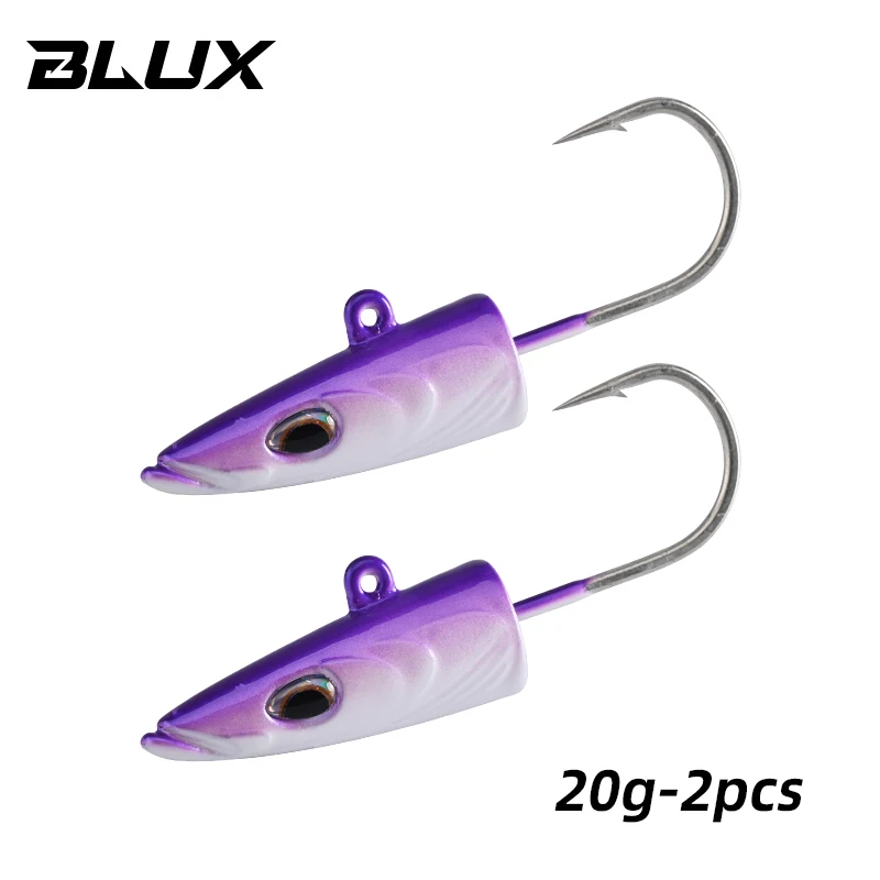 BLUX Vibrant Soft Eel Fishing Lure with Paddle Tail and Jig Head Hook - Saltwater Artificial Bait