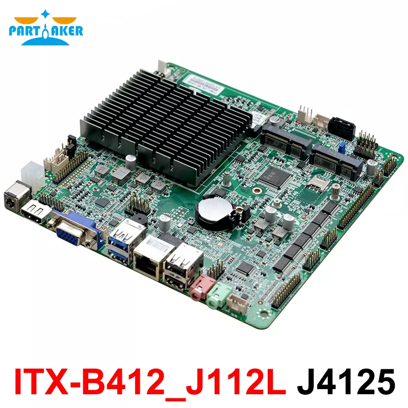 Mini Computer Motherboard DDR4 Industrial Fanless Mainboard Intel