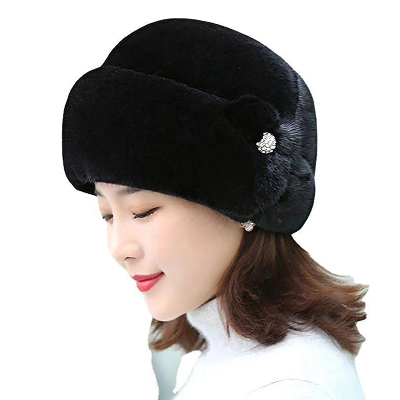 Fashion Winter Thick Furry Hairband Fluffy Russian Faux Fur Women Girl Fur Hat Winter Outdoor Earwarmer Ski Hats New Beanies Cap