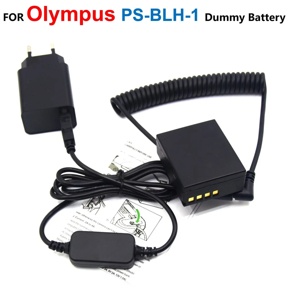 Ps-Blh1 Blh-1 Spring Dc Accoppiatore Dummy Battery + Adattatore Per Cavo Di Alimentazione Usb + Caricatore Qc3.0 Per Olympus Em1 Mark Ii Em1-2 Em1 Mar