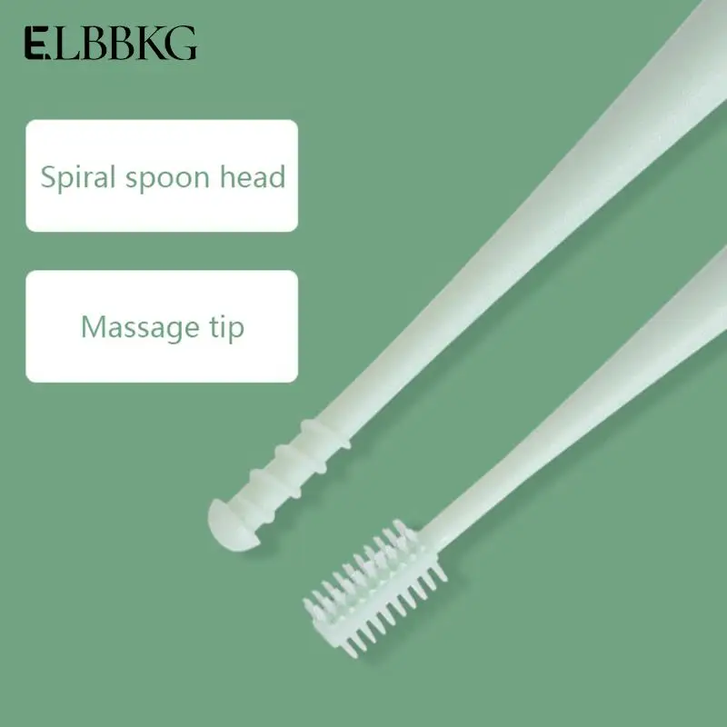 Soft Spiral for Ear Care Ear Wax Cleaning Kit Ear Pick Spoon Beauty Health Silicone Ear Cleaner Double Head Earwax Removal Tool 5