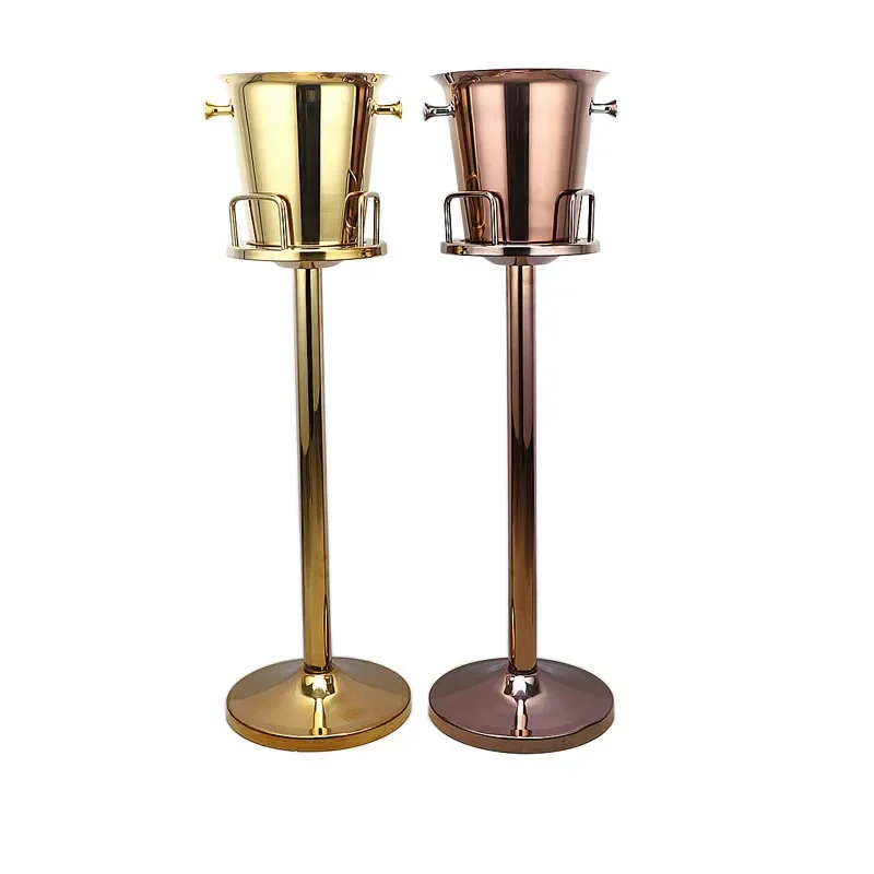 Stainless Steel luxury Ice Bucket with rack Wine Chiller Bottle Cooler Champagne Beer Chiller Ice Barrel Elk Deer ice rack set