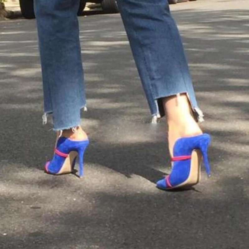 Women High Heels Shoes Double Straps Slingback Pumps