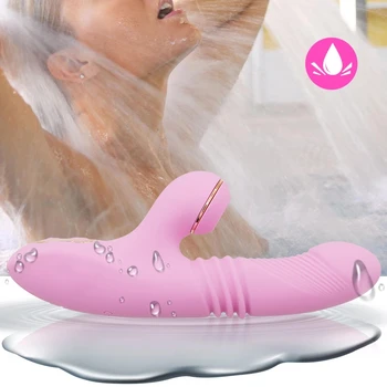 Vibrator Sex Toys for Women Female Clitoral Sucker Vagina Heating Thrusting Sucking Vibrating Dildo Nipple Masturbator Adults 18 6