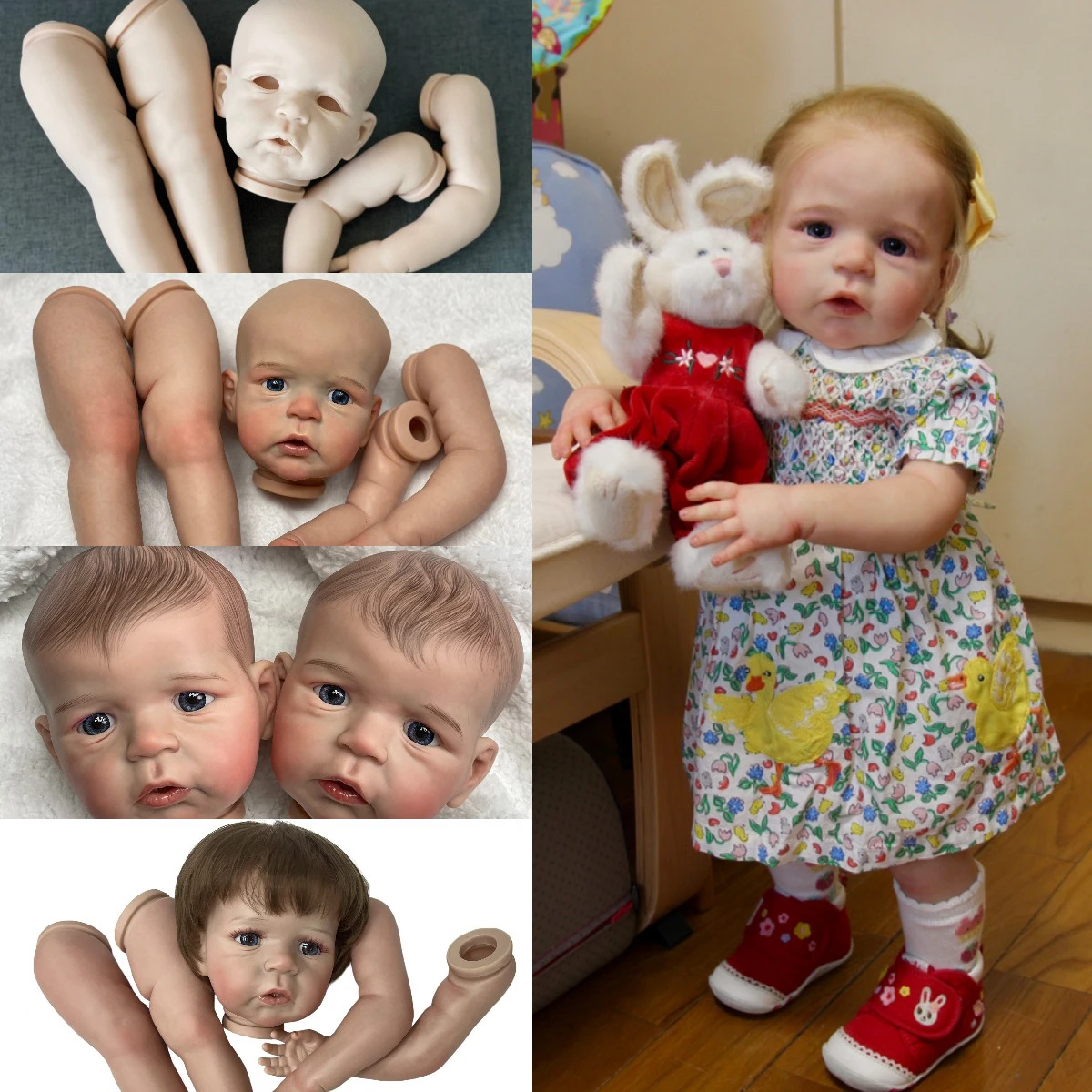 

Saskia 26 Inch Sandie Bebe Reborn Newborn Doll Kits Painted Lifelike Rooted Or Painted Hair Toddler Real Muñecas Reborn Baby kit